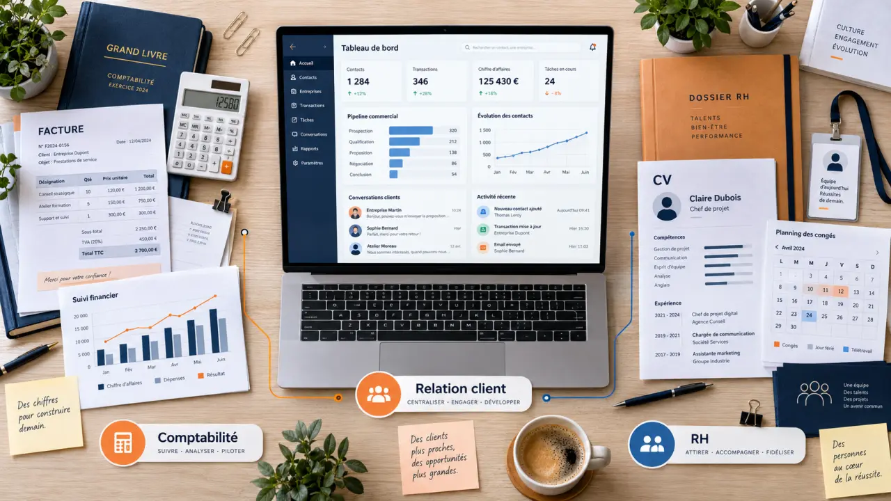 HubSpot centralise la relation client, mais ne remplace ni la comptabilité ni les RH