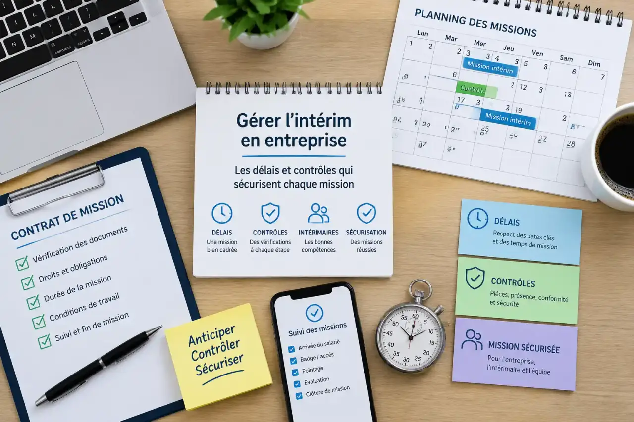 Gérer l’intérim en entreprise : les délais et contrôles qui sécurisent chaque mission