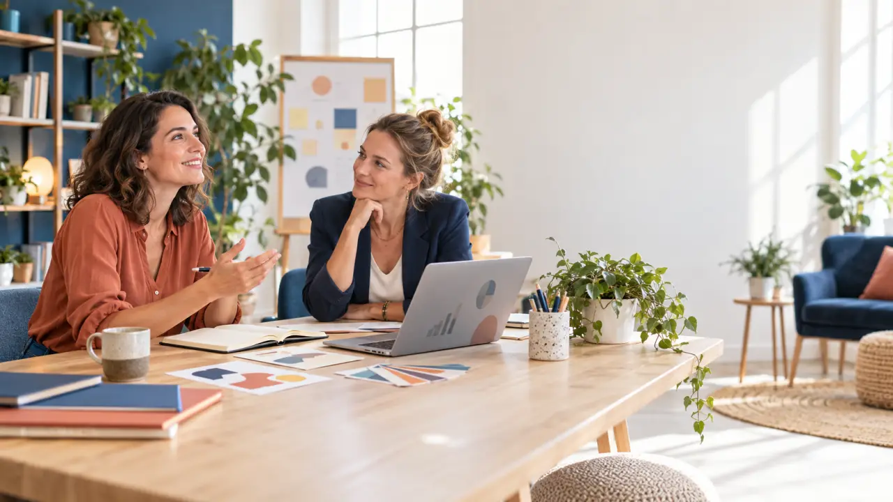 Échange entre une professionnelle et sa coach autour d’un projet de reconversion