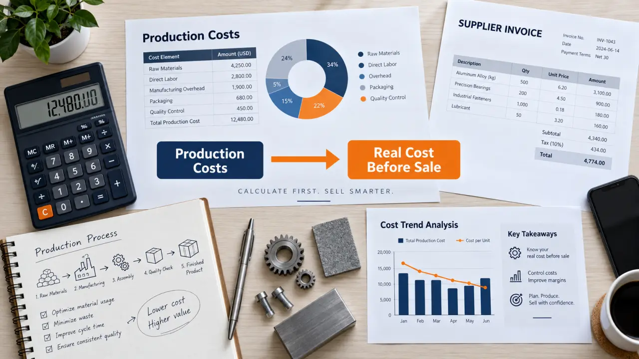 Le coût de production fixe le coût réel avant la vente